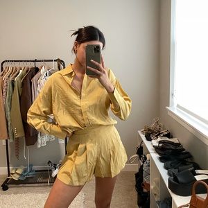 New Yellow shorts and shirt set